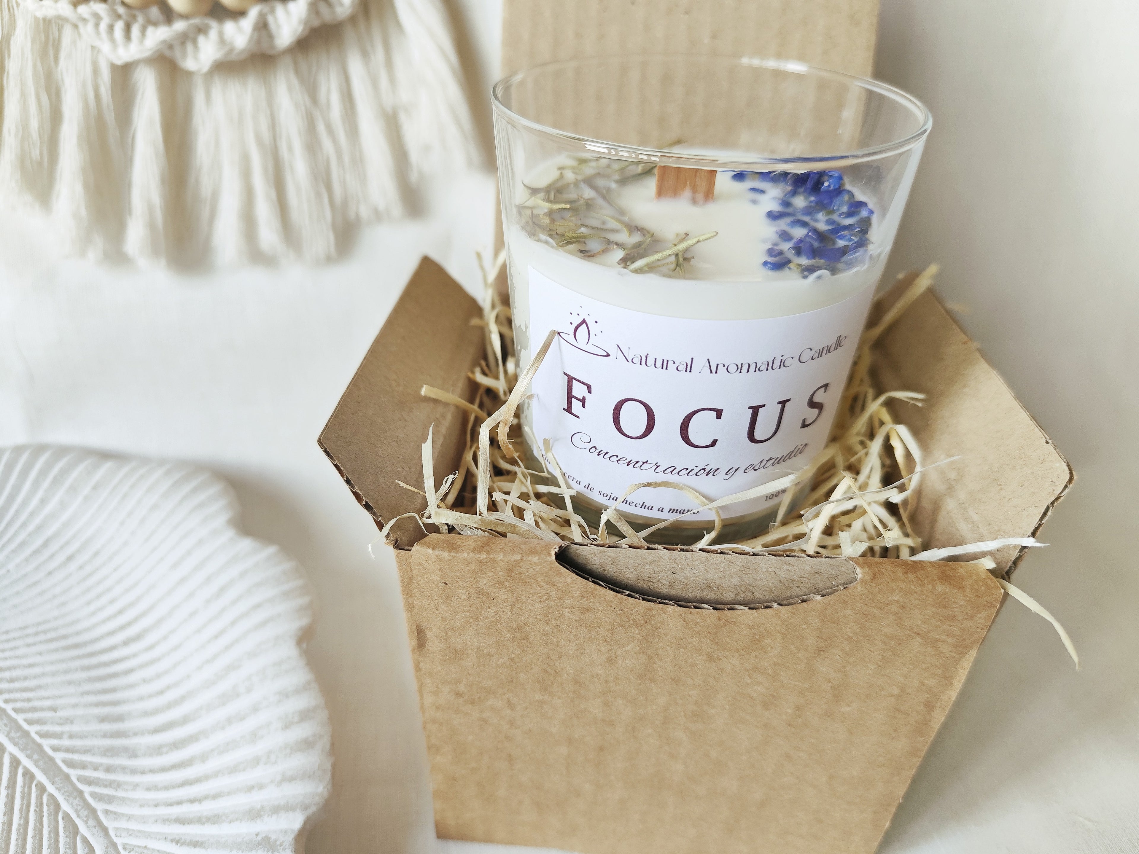 Vela Aromática Focus – Concentración y Claridad Mental