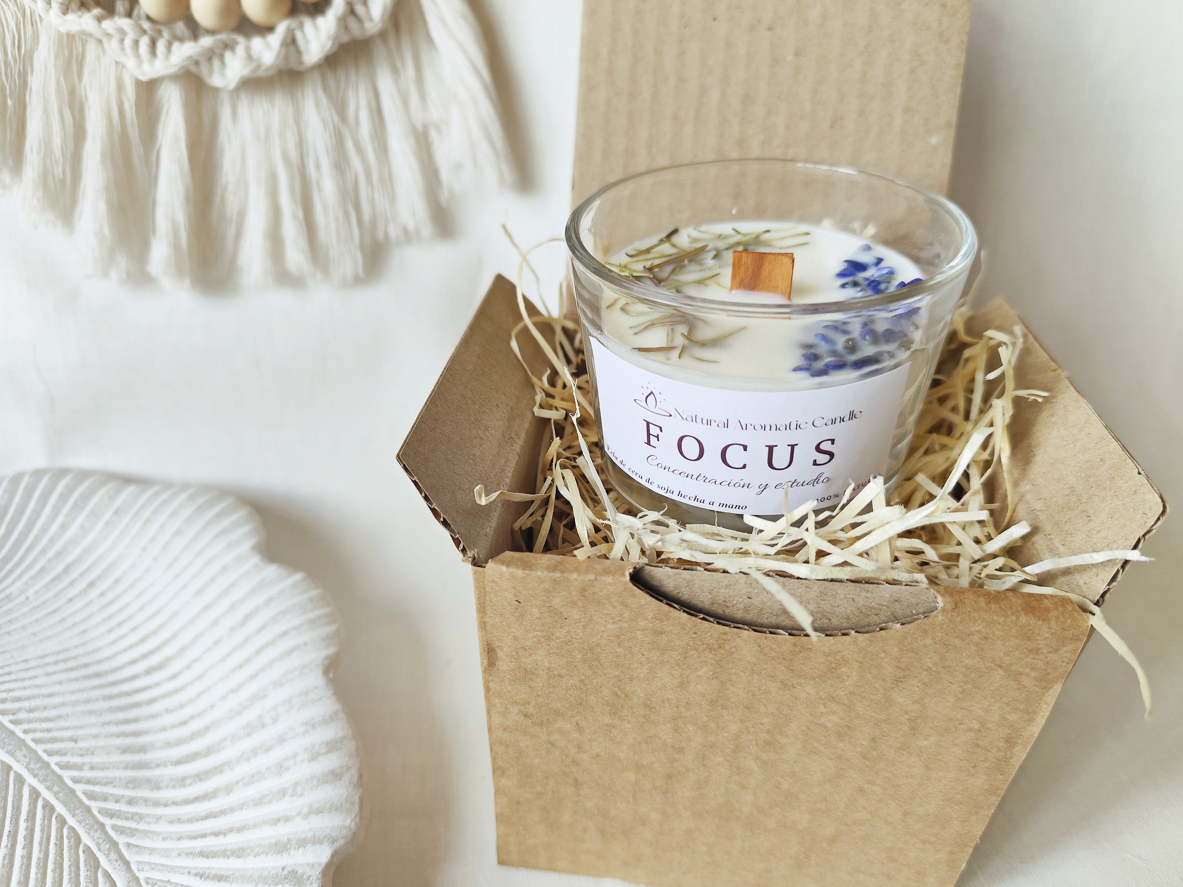 Vela Aromática Focus – Concentración y Claridad Mental