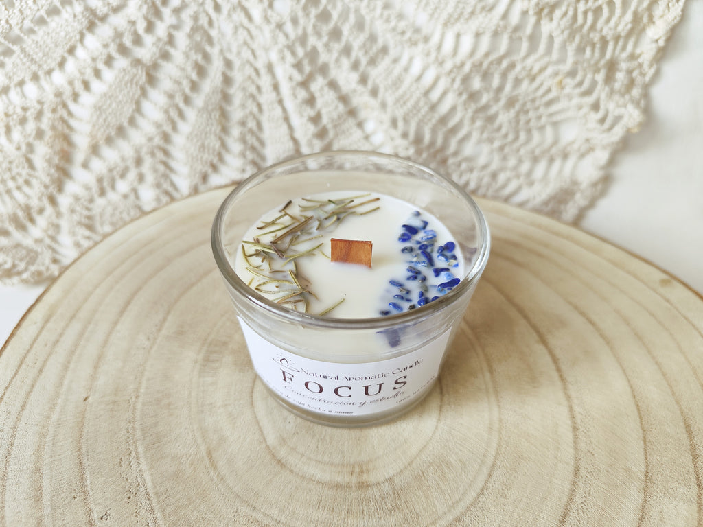 Vela Aromática Focus – Concentración y Claridad Mental