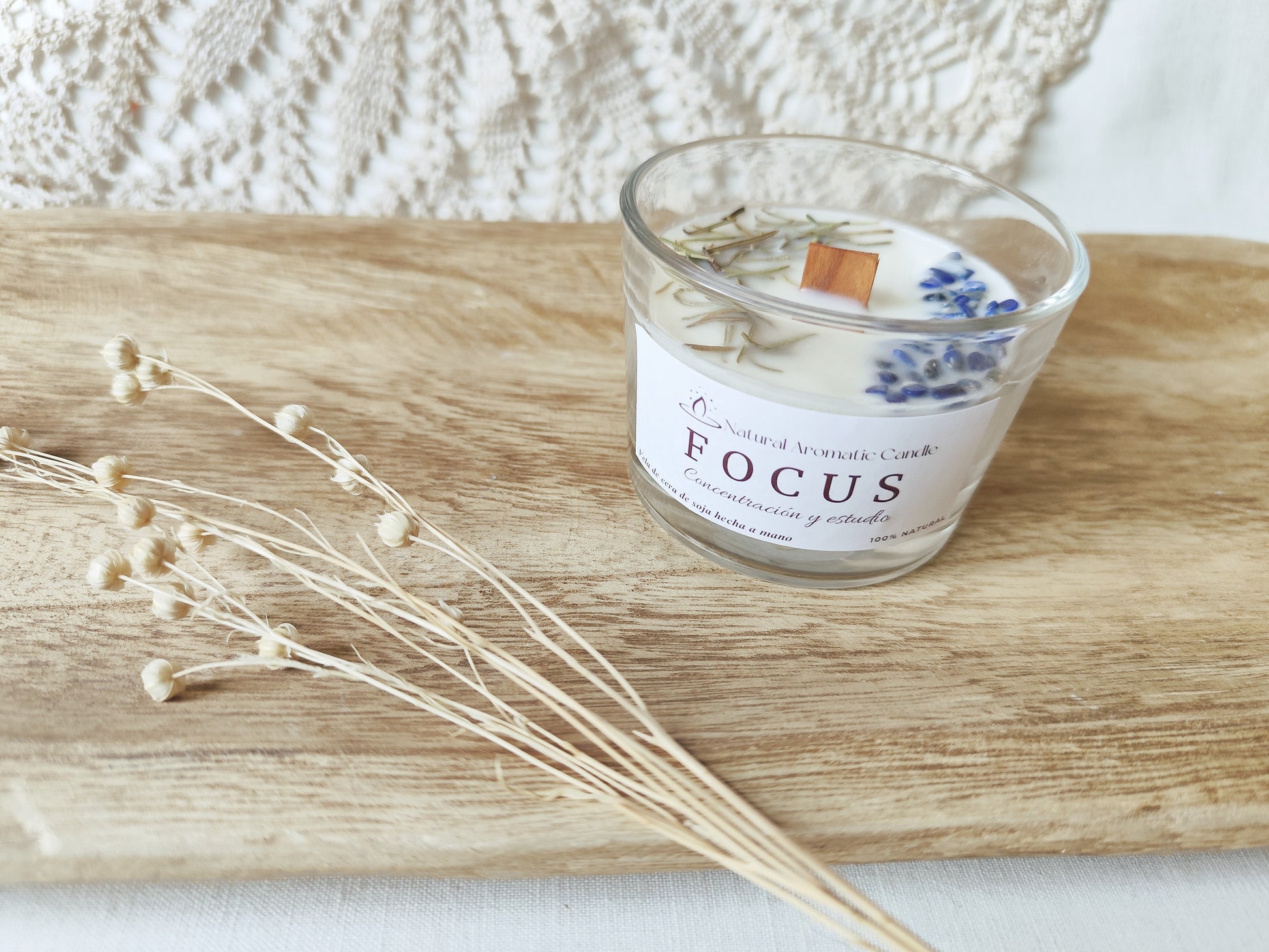 Vela Aromática Focus – Concentración y Claridad Mental