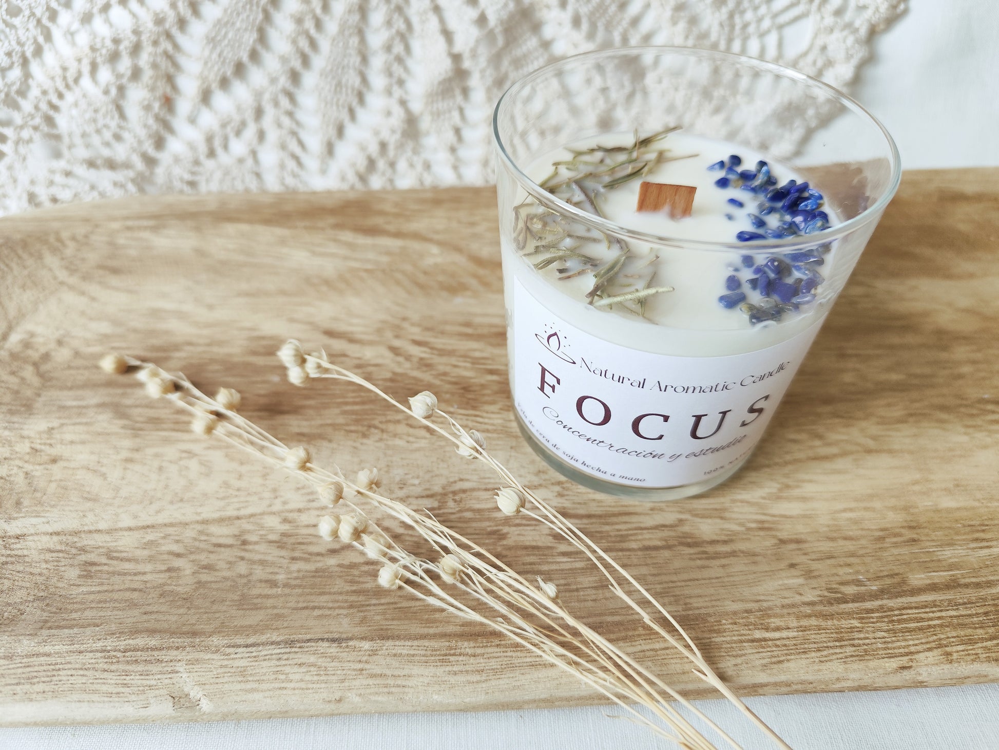 Vela Aromática Focus – Concentración y Claridad Mental