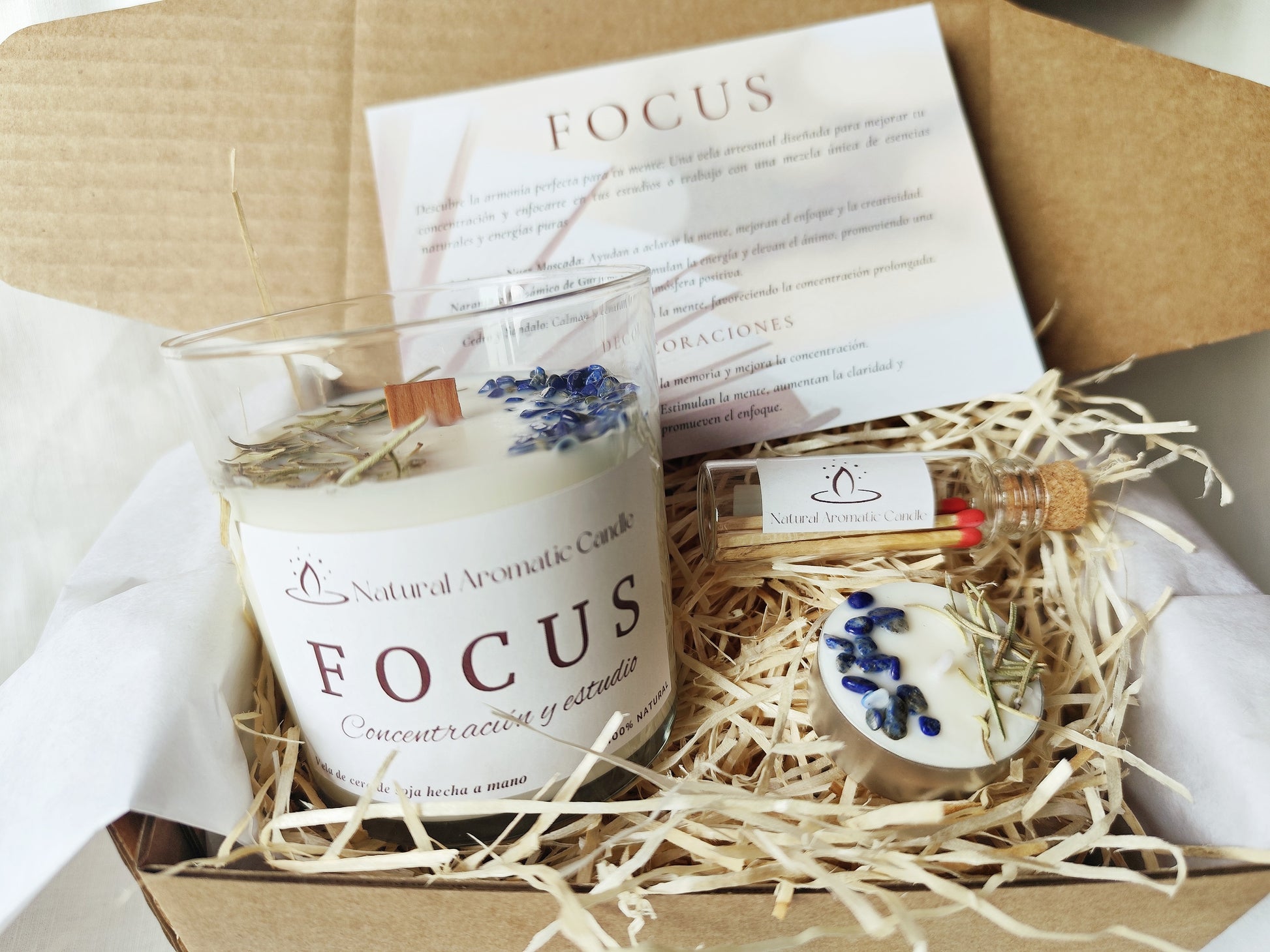 Vela Aromática Focus – Concentración y Claridad Mental