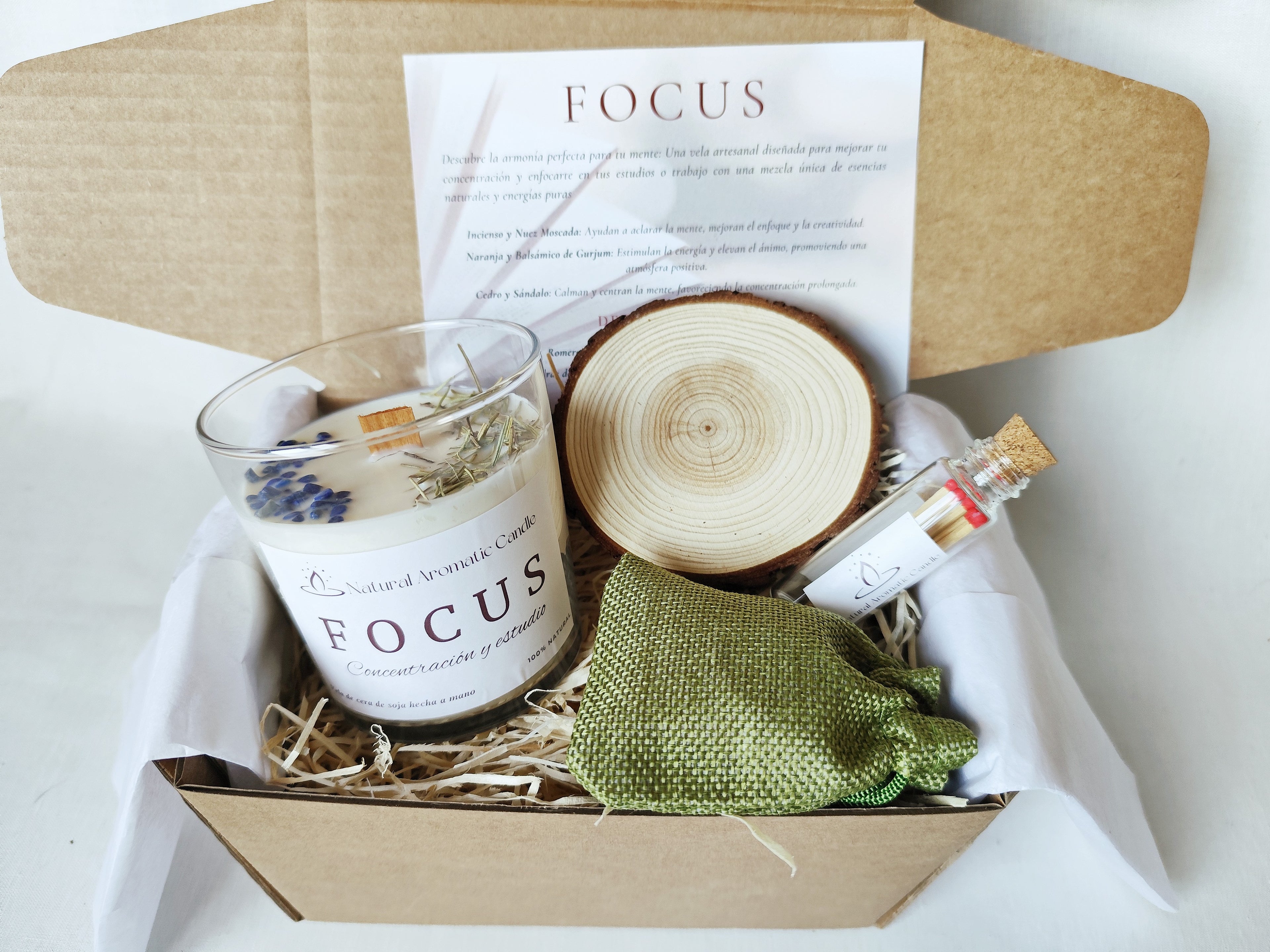 Vela Aromática Focus – Concentración y Claridad Mental