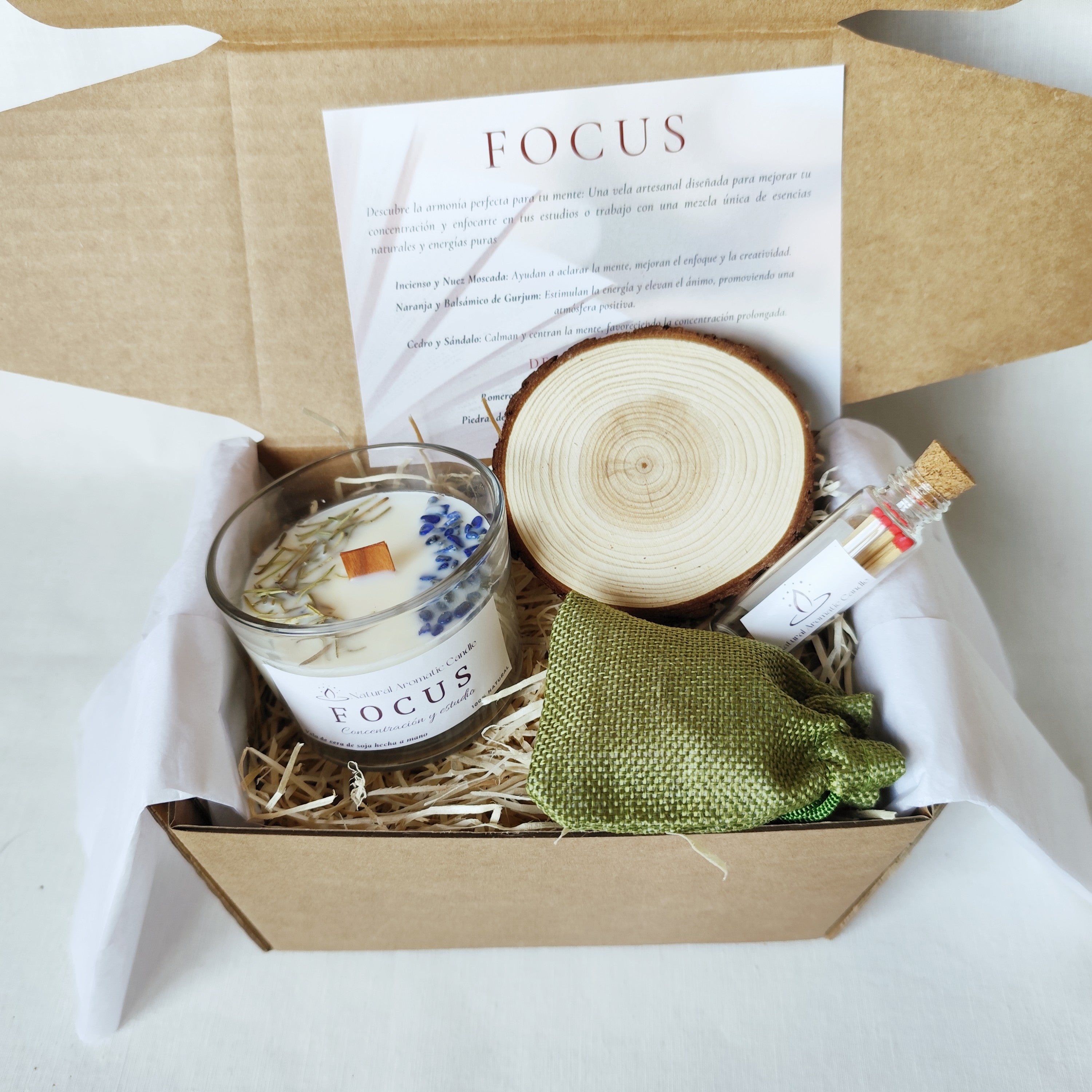 Vela Aromática Focus – Concentración y Claridad Mental