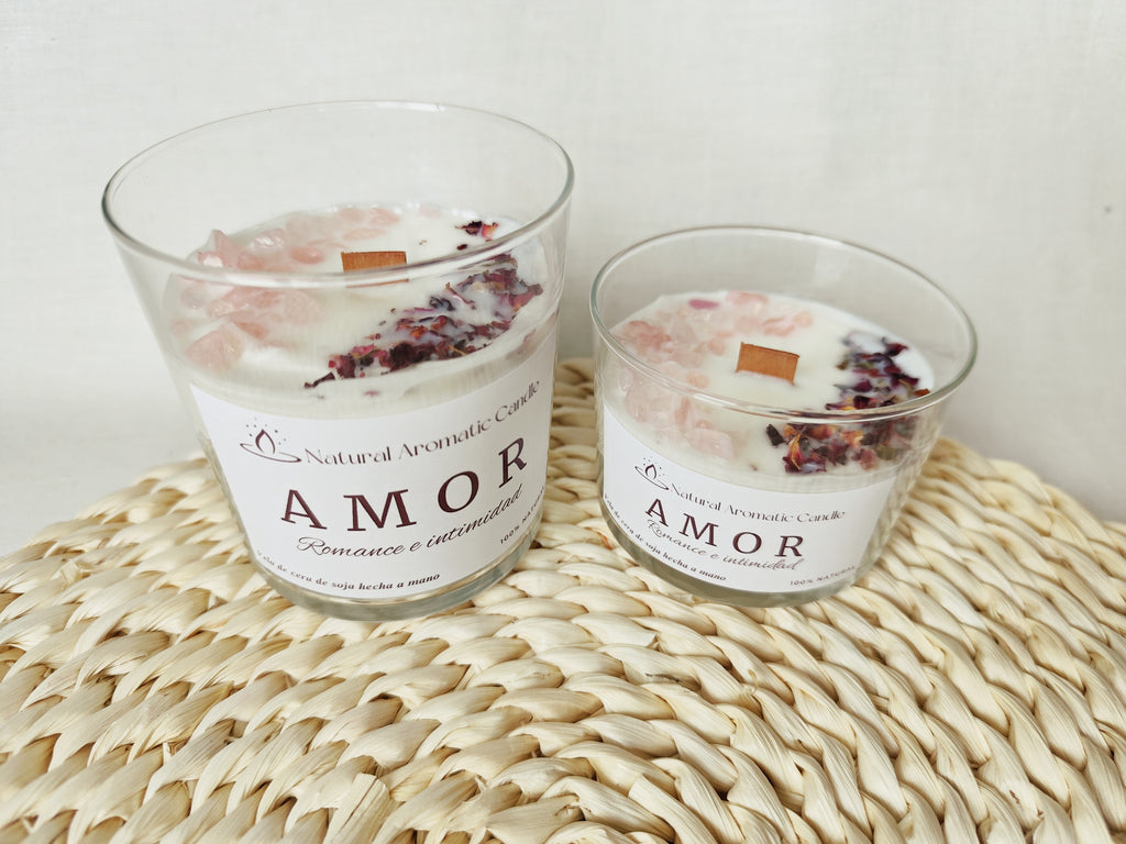 Vela grande Amor y vela mediana Amor