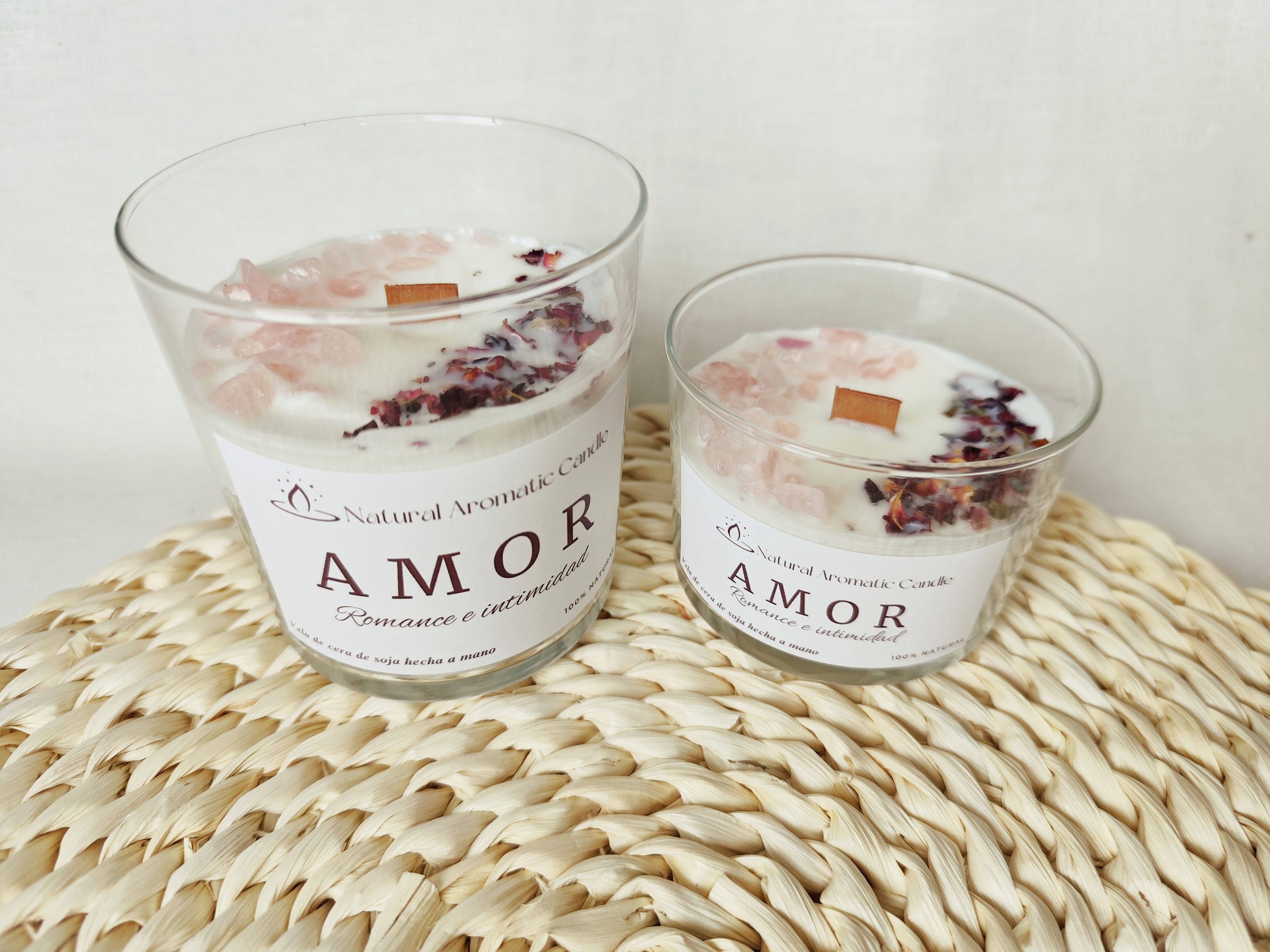 Vela grande Amor y vela mediana Amor
