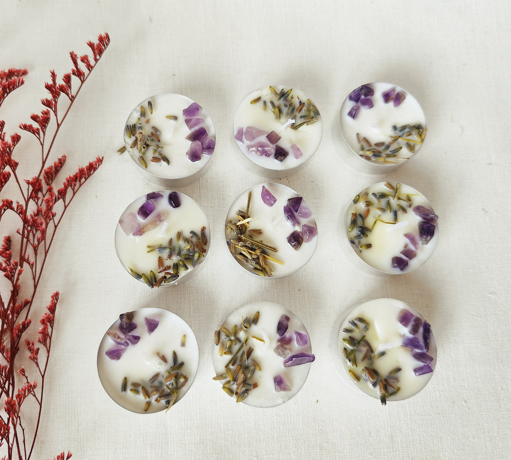 Velas de té naturales con fragancia calmante para rutinas de sueño
