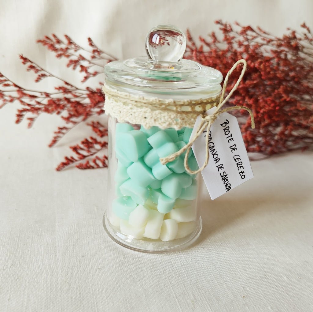 Mini wax melts para quemador con fragancia floral equilibrada y delicada.