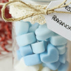Wax melts “Destello de Cielo” con aroma cítrico y floral de bergamota y flores blancas.