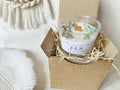Vela aromática de estilo zen con decoración botánica y aventurina verde