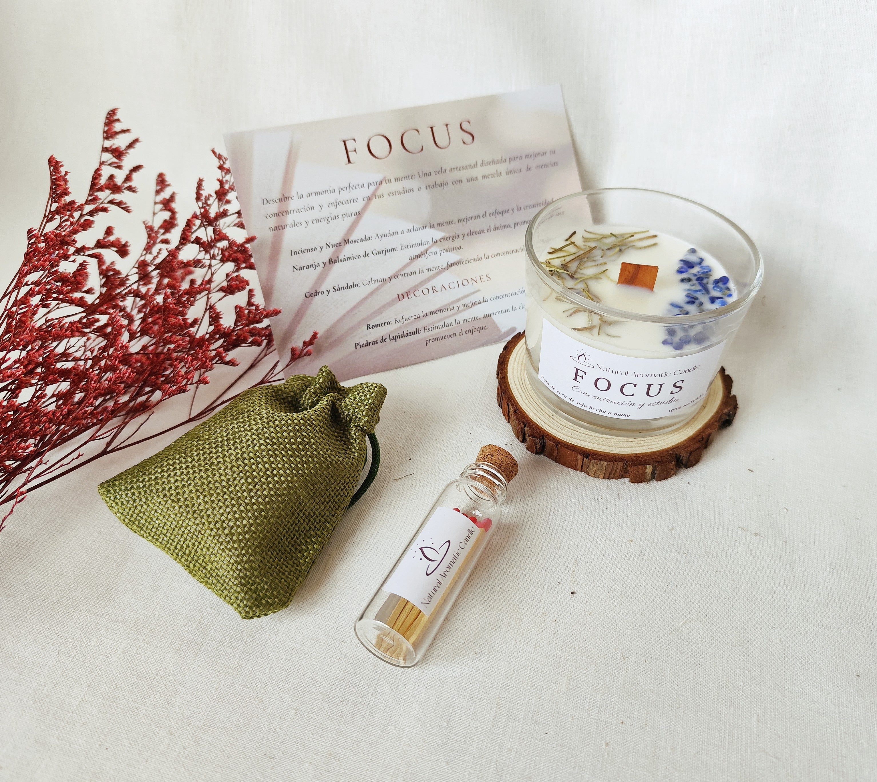 Vela aromática diseñada para acompañar momentos de creatividad y concentración profunda.