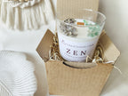 Vela de soja natural ZEN diseñada para crear un ambiente de paz y bienestar